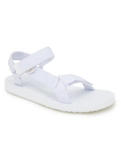 Jbu Women's Aruba Casual Flat Sandal In White