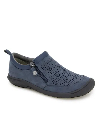 Jbu Women's Avery Round Toe Flats In Navy
