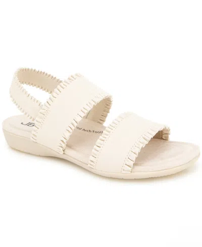 Jbu Women's Azores Casual Flat Sandal In Eggshell