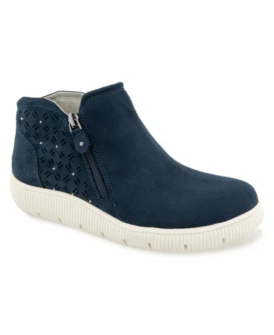 Jbu Women's Bailey Zipper Casual Booties In Navy