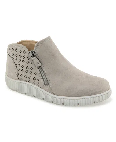 Jbu Women's Bailey Zipper Casual Booties In Gray