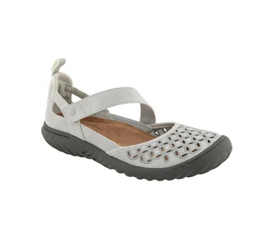 Jbu Women's Bianca Mary Jane Round Toe Flats In Gray