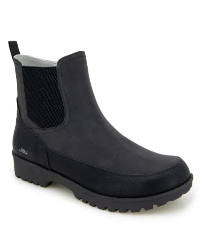 JBU Women's Betsy Water Resistant Pull-On Ankle Boots - Low Heel, Memory Foam, APMA Accepted
