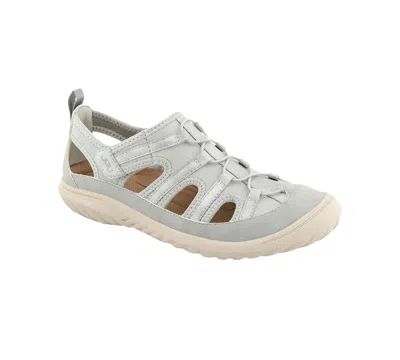 Jbu Women's Cupcake-wide Casual Round Toe Flats In Silver