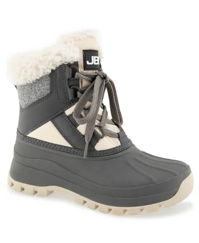 Jbu Women's Fury Waterproof Cold Weather Lace-up Boots In Gray