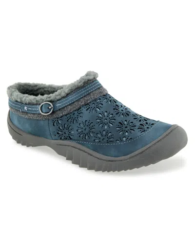 Jbu Women's Ginger Encore Casual Slip-on Mules In Blue