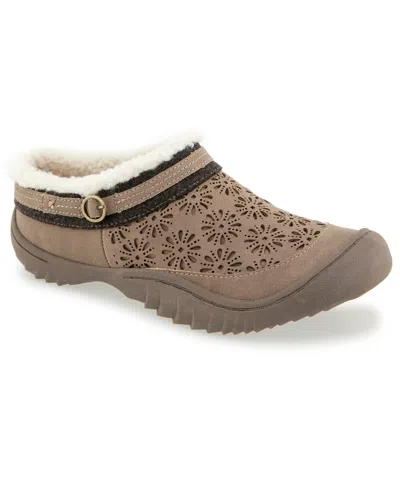 Jbu Women's Ginger Encore Casual Slip-on Mules In Taupe