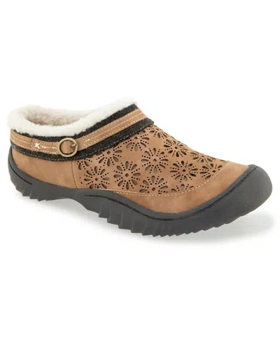 Jbu Women's Ginger Encore Slip-on Mule Clogs In Tan