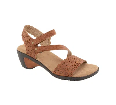 Jbu Women's Gracie Casual Wedge Sandals In Brown