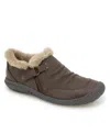 Jbu Women's Hook And Loop Heather Flat In Brown
