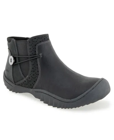Jbu Women's Jemma Water-resistant Round Toe Casual Booties In Black