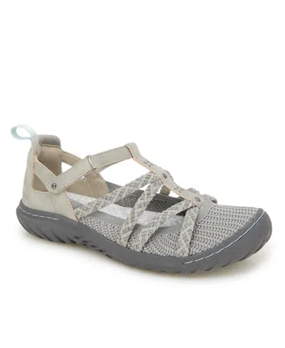 Jbu Women's Juliana Slip-on Flat Shoe In Light Gray,gunmetal