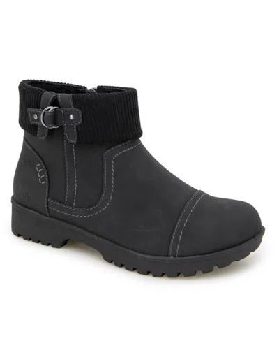 Jbu Women's Karissa Encore Water Resistant Round Toe Booties In Black