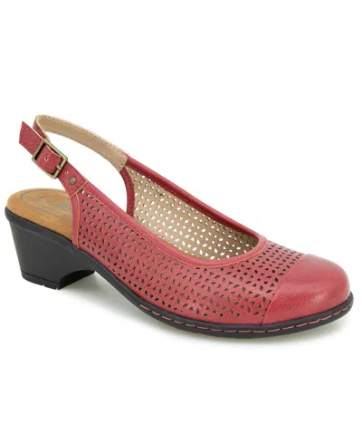 Jbu Women's Mara Slingbacks Dress Pumps In Red