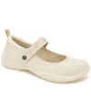 Jbu Women's Merry Mary Jane Flat Shoe In Dark Eggshell