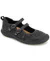 Jbu Women's Nina Slip On Mary-jane Flats In Black