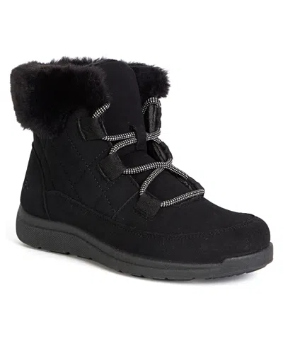 Jbu Women's Noelle Casual Lace-up Boots In Black