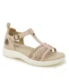 Jbu Women's Prague Round Toe Sandals In Light Tan,champagne