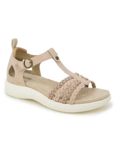 Jbu Women's Prague Round Toe Sandals In Light Tan,champagne