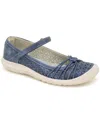 Jbu Ramy Mary Jane Flat In Navy Shimmer