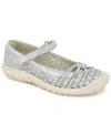 Jbu Women's Ramy Mary Jane Shoe In Silver Shimmer