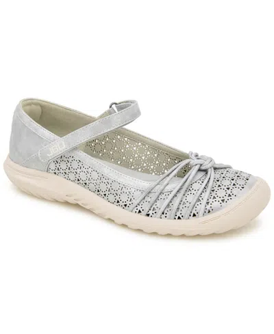 Jbu Women's Ramy Mary Jane Shoe In Silver Shimmer