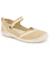 Jbu Raven Flat In Light Tan,shimmer