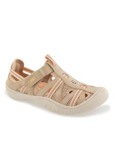 Jbu Women's Regional Water Ready Casual Sneaker In Tan Multi