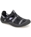 Jbu Women's Regional Water-ready Strappy Sandal Flats In Black,lilac