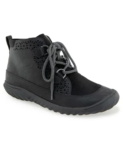 Jbu Women's Roxanne Water-resistant Casual Lace-up Boots In Black