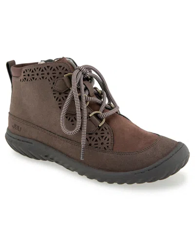 Jbu Women's Roxanne Water-resistant Casual Lace-up Boots In Brown