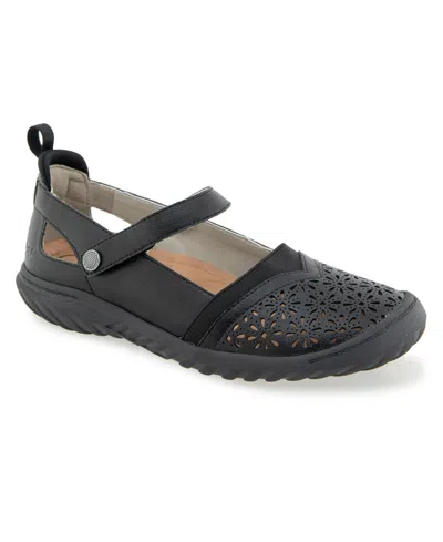 Jbu Women's Rya Mary Jane Round Toe Flats In Black