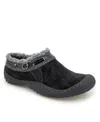 Jbu Ginger Faux Fur Lined Clog In Black
