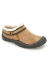 Jbu Ginger Faux Fur Lined Clog In Tan