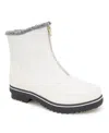 Jbu Women's Snowbound Encore Zip Front Cold-weather Boots In White