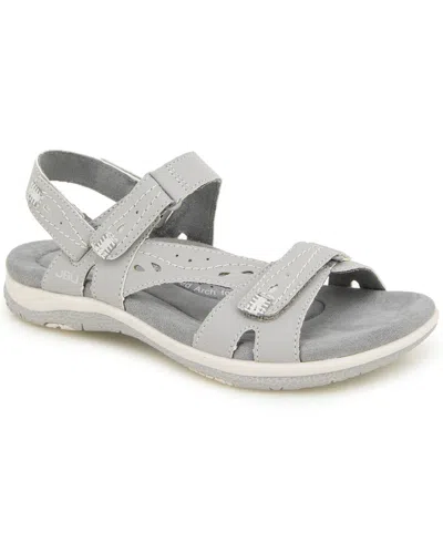 Jbu Women's Stephie Flat Sandal In Grey,pearl