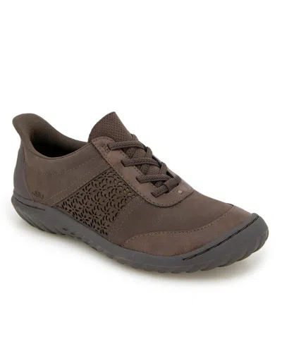 Jbu Women's Veronica Touchless Round Toe Sneakers In Dark Brown