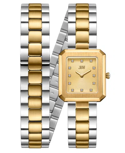 Jbw Arc Swiss Quartz Two-tone Stainless Steel Watch 23mm In Gold
