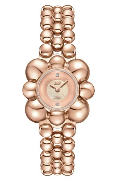 Jbw X Luar Atmosphere Two-tone Bracelet Watch, 30mm In Rose Gold