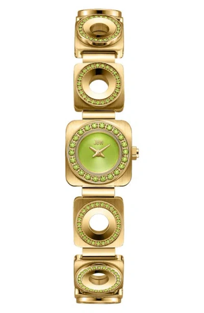 Jbw Chasm Bracelet Watch, 18mm In 18k Gold/green