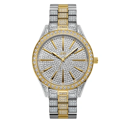 Jbw Cristal 39 Silver-tone Dial Ladies Watch J6346d In Two Tone  / Silver