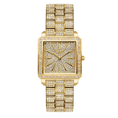 Jbw Cristal Quartz Diamond Crystal Gold Dial Ladies Watch In Gold / Gold Tone