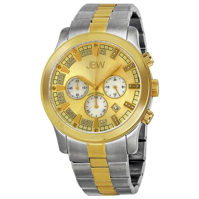Jbw Delano Chronograph Diamond Gold Sunray Dial Men's Watch Jb-6218-c