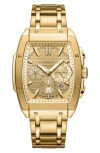 Jbw Men's Echelon Diamond Gold-plated Stainless-steel Watch In 18k Gold