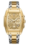 Jbw Men's Echelon Diamond Gold-plated Stainless-steel Watch In 18k Gold/silver