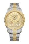 Jbw Men's Jet Setter Iii Diamond (1 Ct.t.w.) Stainless Steel Watch In Two-tone