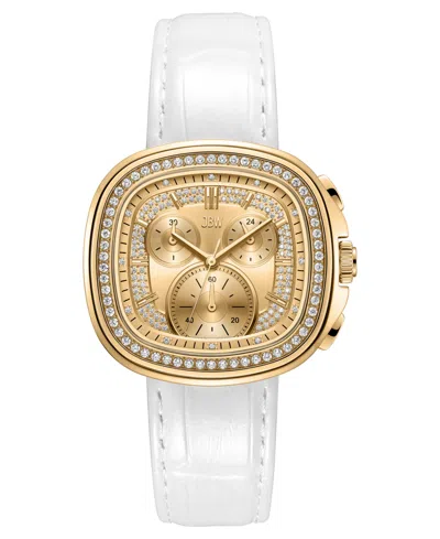 Jbw Men's Coast 18k Gold-plated Watch 42mm In Brown