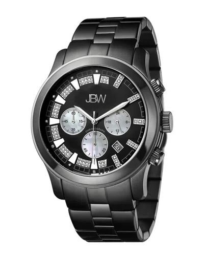 Jbw Men's Delano Diamond & Crystal Watch In Black