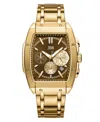 Jbw Men's Echelon Diamond Gold-plated Stainless-steel Watch In Gold,brown