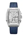 Jbw Echelon Diamond Chronograph Croc Embossed Leather Strap Watch, 41mm